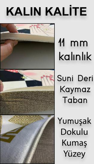 Evperest Gri Beyaz Damasklı Klozet Takımı Kalın Kalite